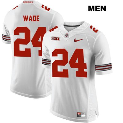 Men's NCAA Ohio State Buckeyes Shaun Wade #24 College Stitched Authentic Nike White Football Jersey ZU20V76MX